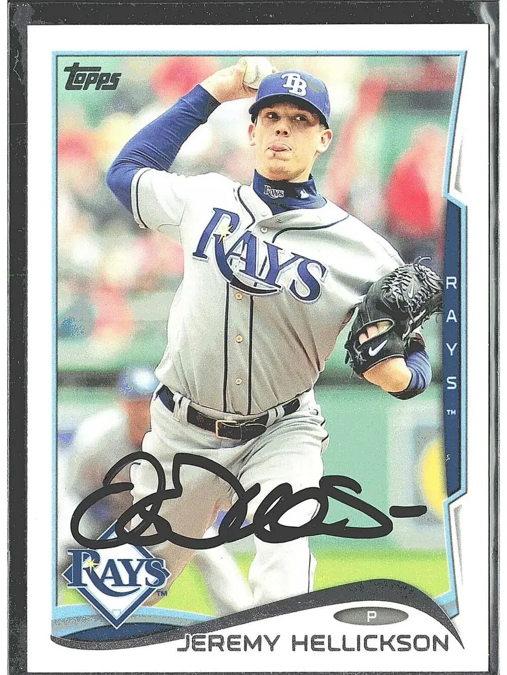 2014 Topps #202 Jeremy Hellickson HAND SIGNED
